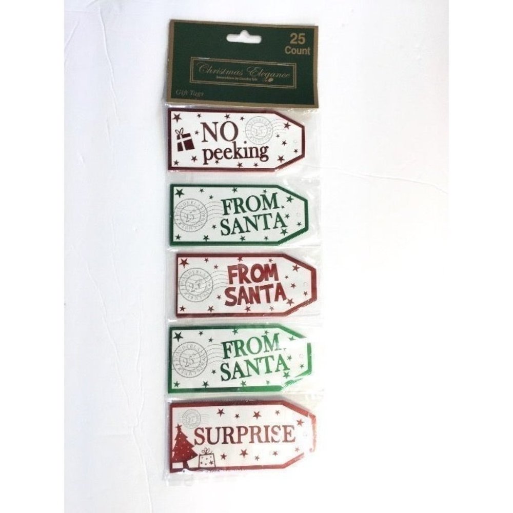 Christmas Elegance Gift Tags - 25 Count